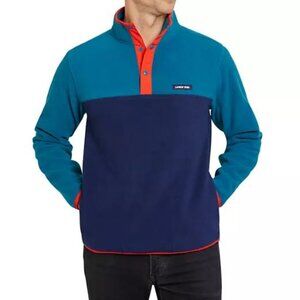 Lands' End Men's Polar Fleece Pullover - Navy Dark Peacock